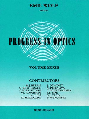 cover image of Progress in Optics